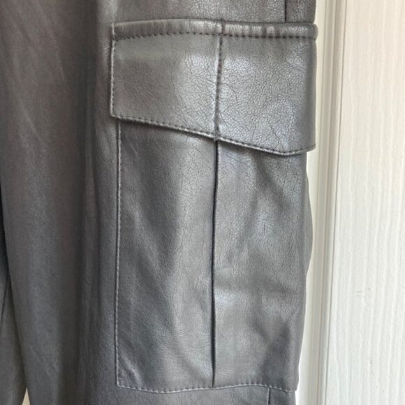 BCBGMAXAZRIA Faux leather Carpenter Joggers size Small(fits larger too) - Picture 9 of 16